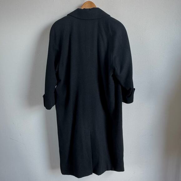 Vintage NEIMAN MARCUS FLEURETTE Black Camel Hair Double Breasted Coat - Picture 3 of 7